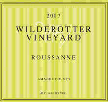 Wilderotter Vineyard and Winery- Roussanne
