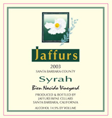 Jaffurs Wine Cellars Bien Nacido Syrah