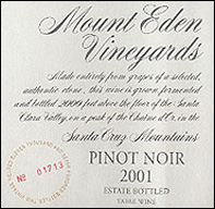 Mount Eden Vineyards - Santa Cruz Mountains Pinot Noir