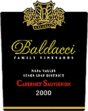 Winery- Baldacci Family Vineyards Label - Cabernet Sauvignon