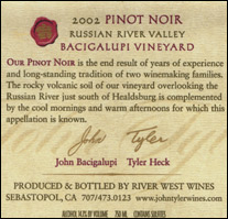 John Tyler Wines | Bacigalupi Vineyards - Russian River Valley Pinot Noir