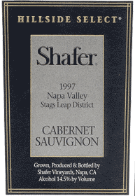 Shafer Vineyards - Stags Leap District, Napa Valley Cabernet Sauvignon