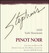 Stephens Cellar Pinot Noir