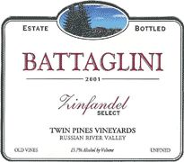 Battaglini 2001 Zinfandel