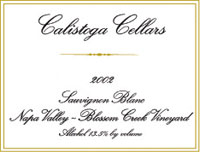 Calistoga Cellars 2002 Sauvignon Blanc