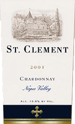 St Clement 2001 Chardonnay napa valley