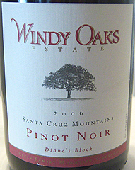 Windy Oaks Estate Pinot Noir Santa Cruz Mountains